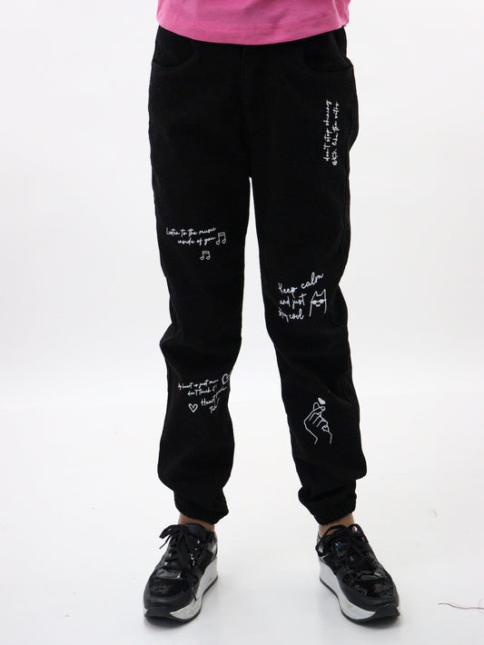 Jogger denim con estampado edición especial