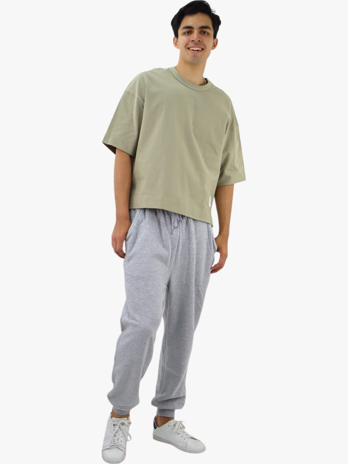 Jogger tipo pants de color gris