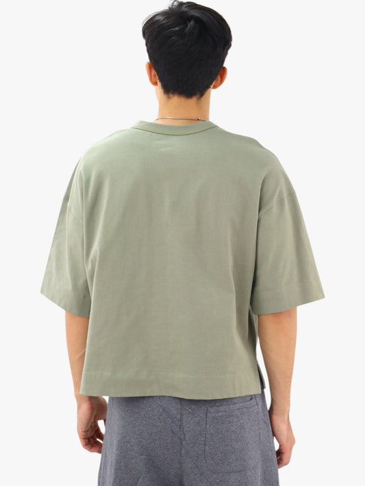 Playera oversize manga corta de color verde