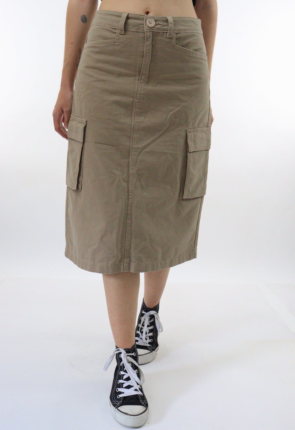 Falda cargo de color khaki