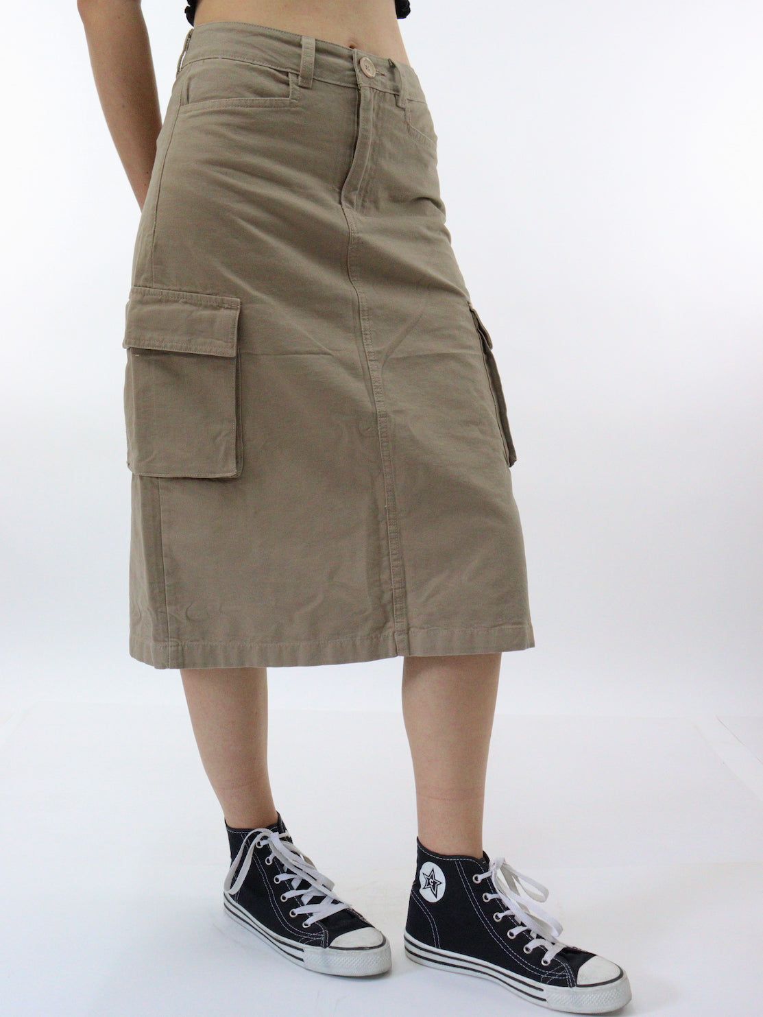 Falda cargo de color khaki