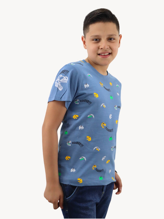Playera manga corta con estampado