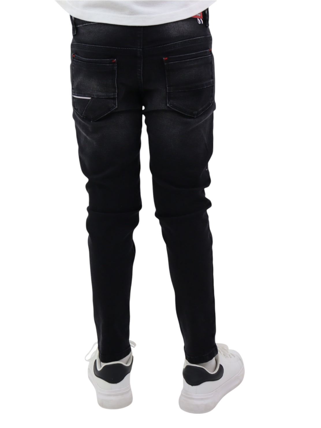 Jeans skinny negro deslavado
