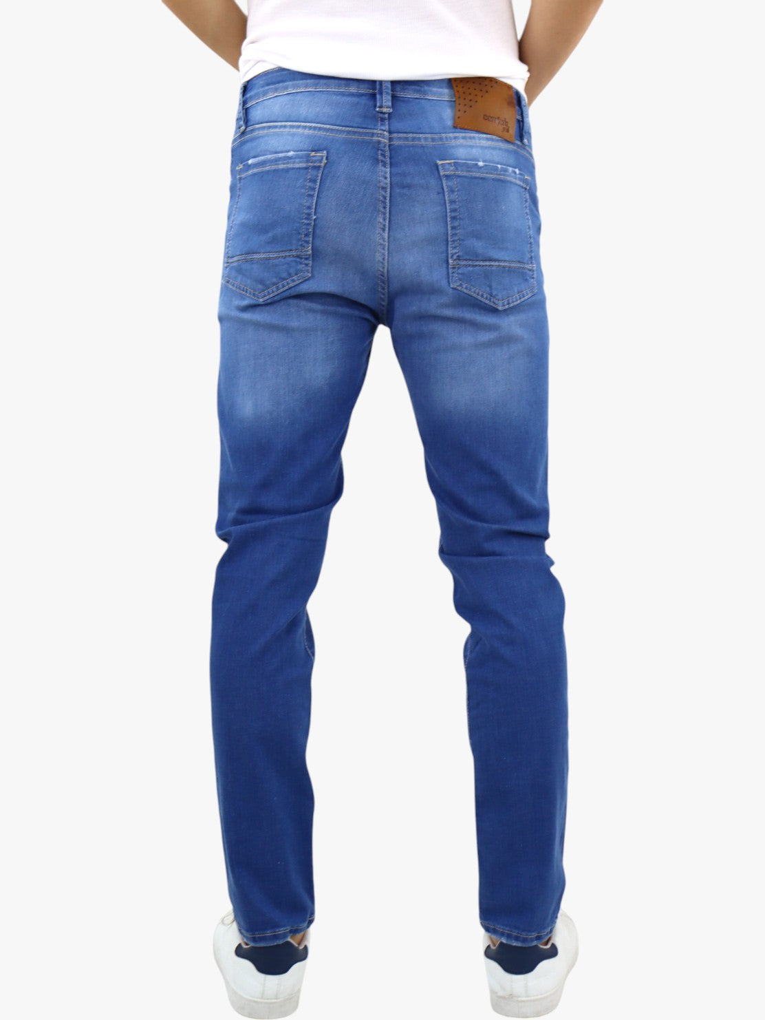 Jeans slim/skinny con destrucción