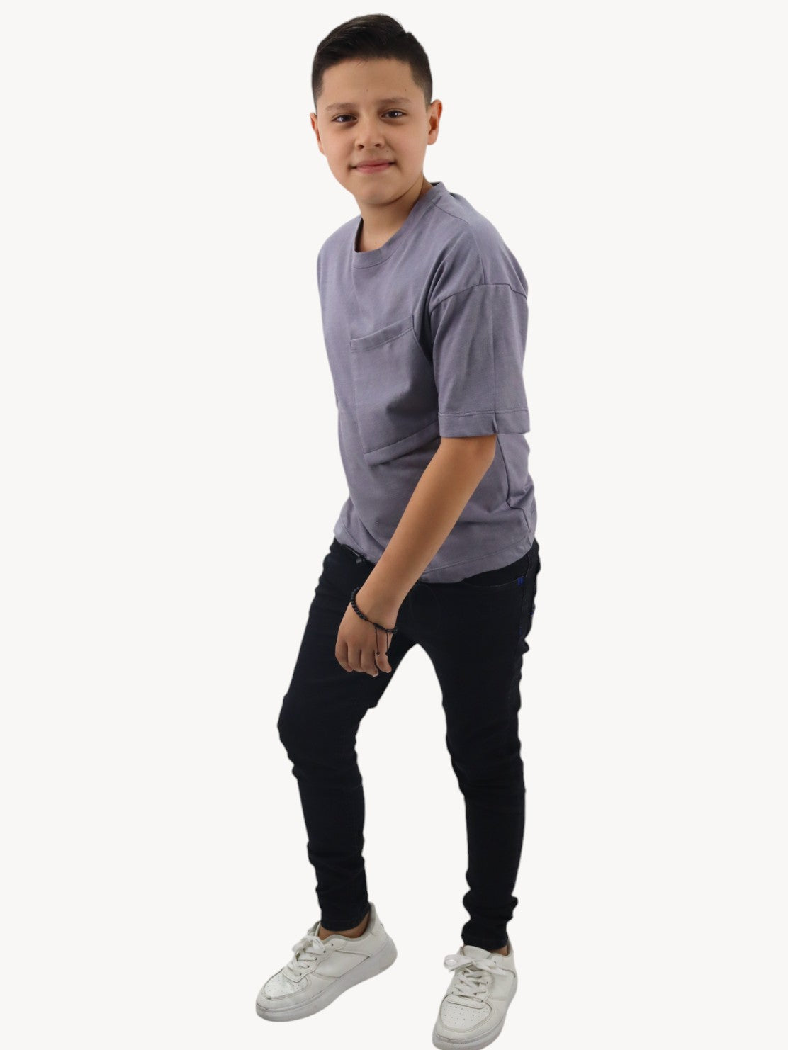 Jeans skinny negro deslavado