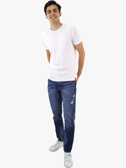 Jeans slim/skinny con destrucción