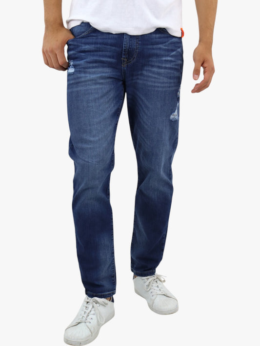 Jeans slim/skinny con destrucción