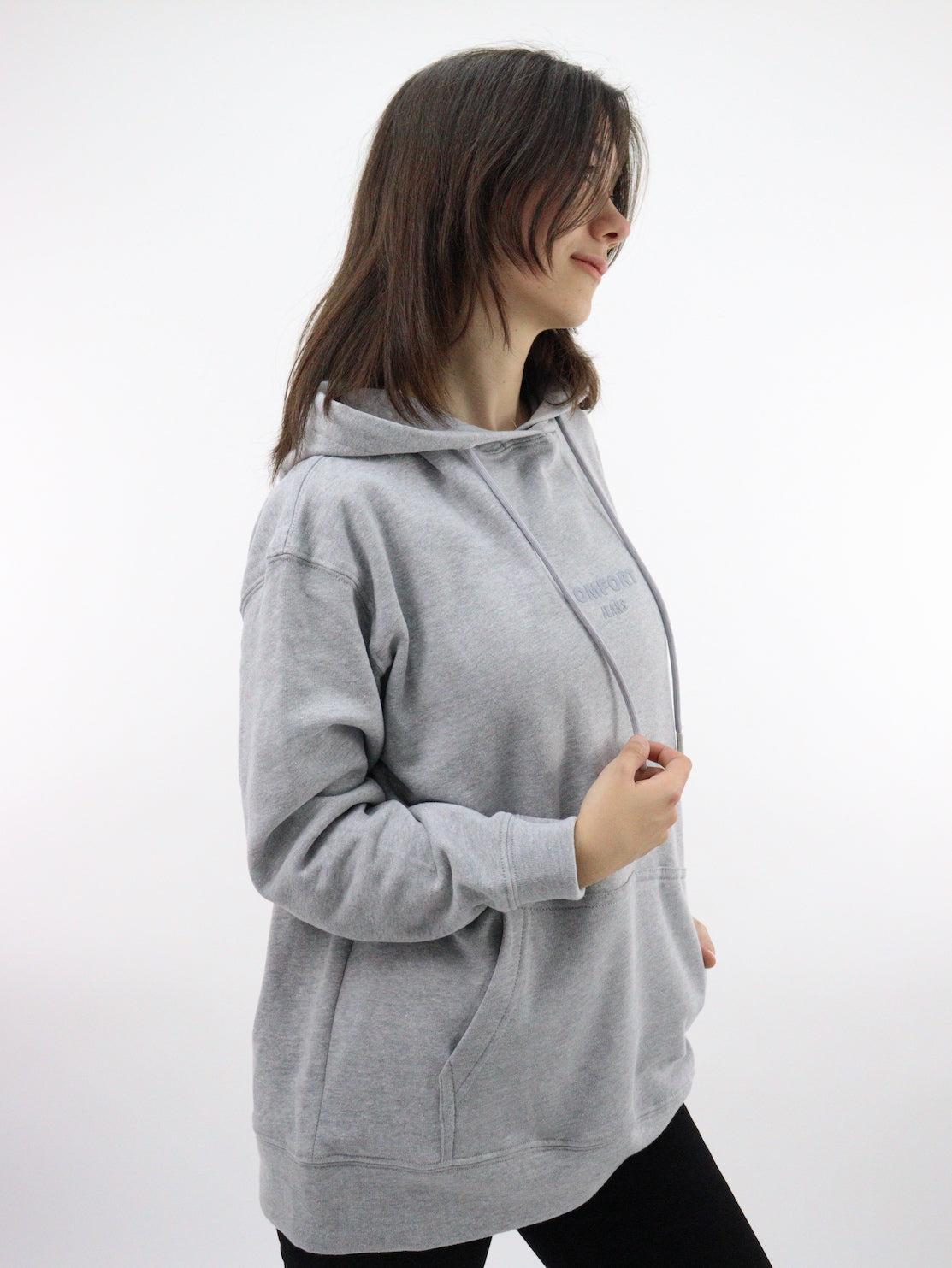 Sudadera oversize de color gris