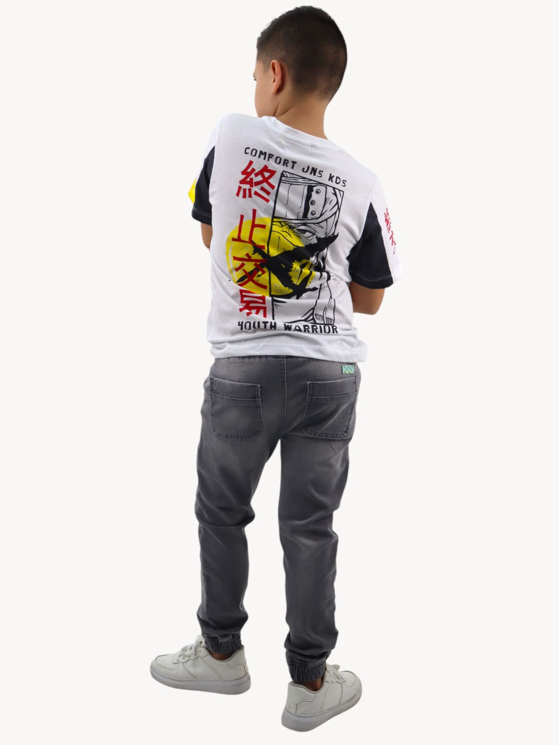 Jogger denim de color gris