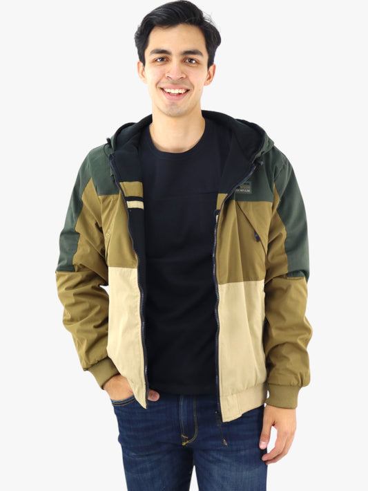 Chamarra doble vista de color combinado