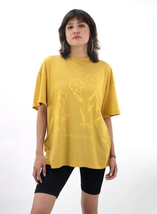 Playera oversize con estampado floral
