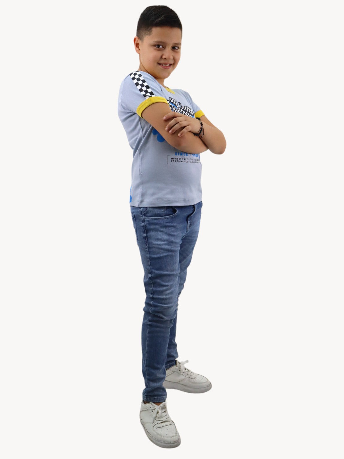 Playera multicolor con estampado