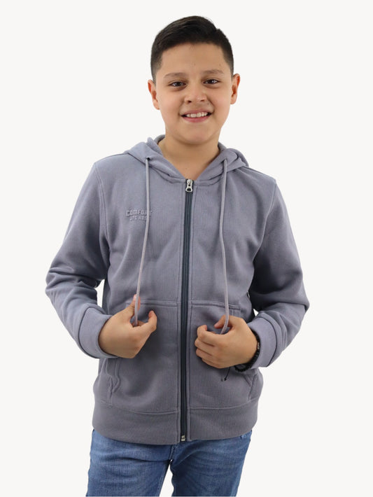 Sudadera abierta gris