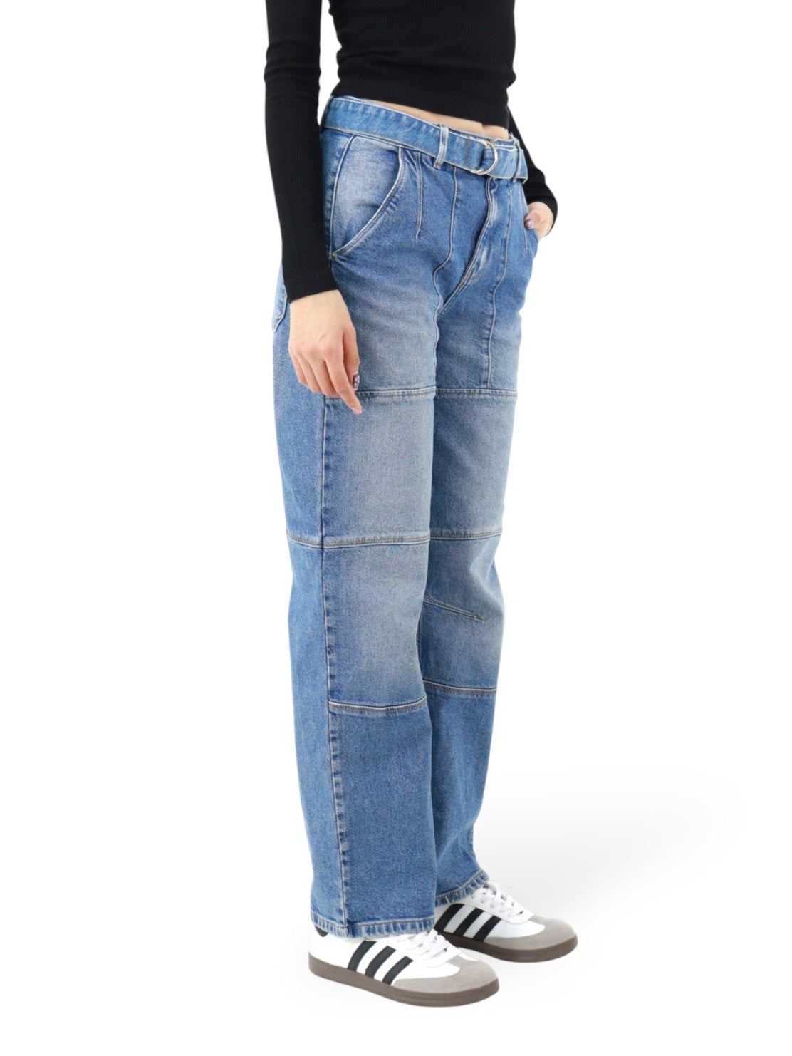 Jeans Baggy-Tiro Alto