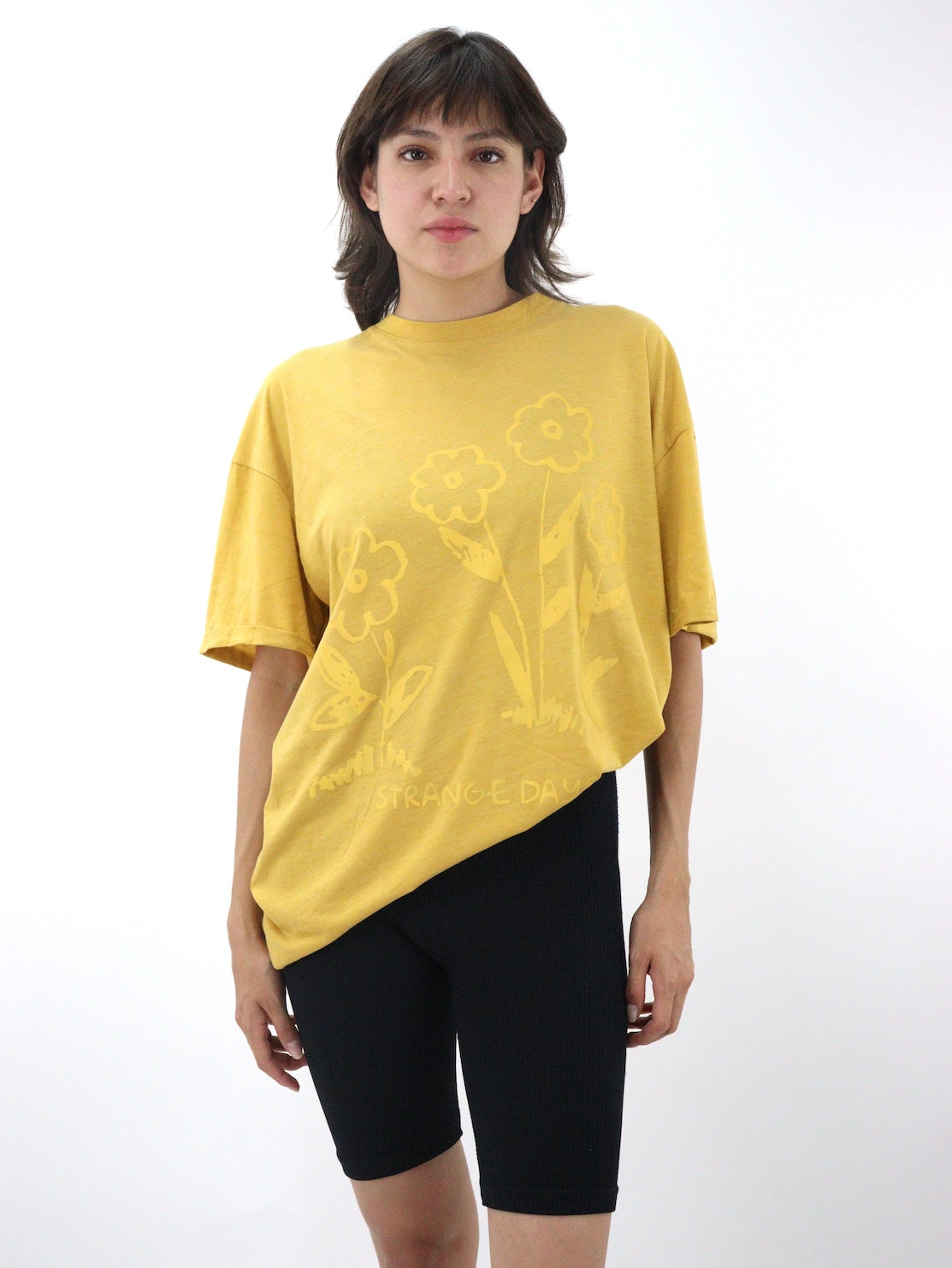 Playera oversize con estampado floral