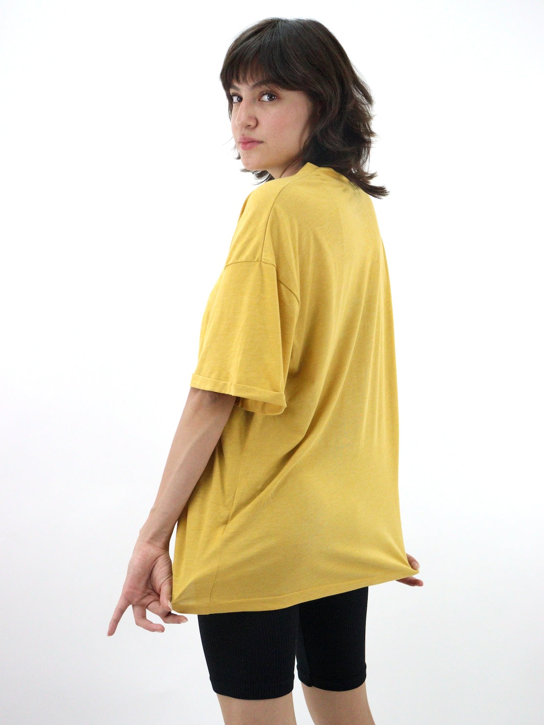 Playera oversize con estampado floral