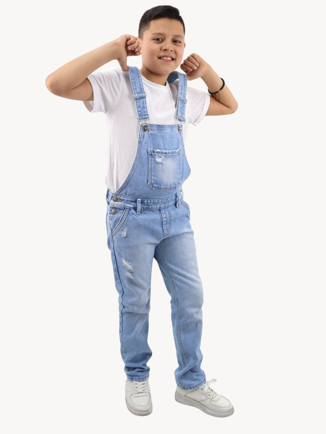 Peto con destrucción azul claro