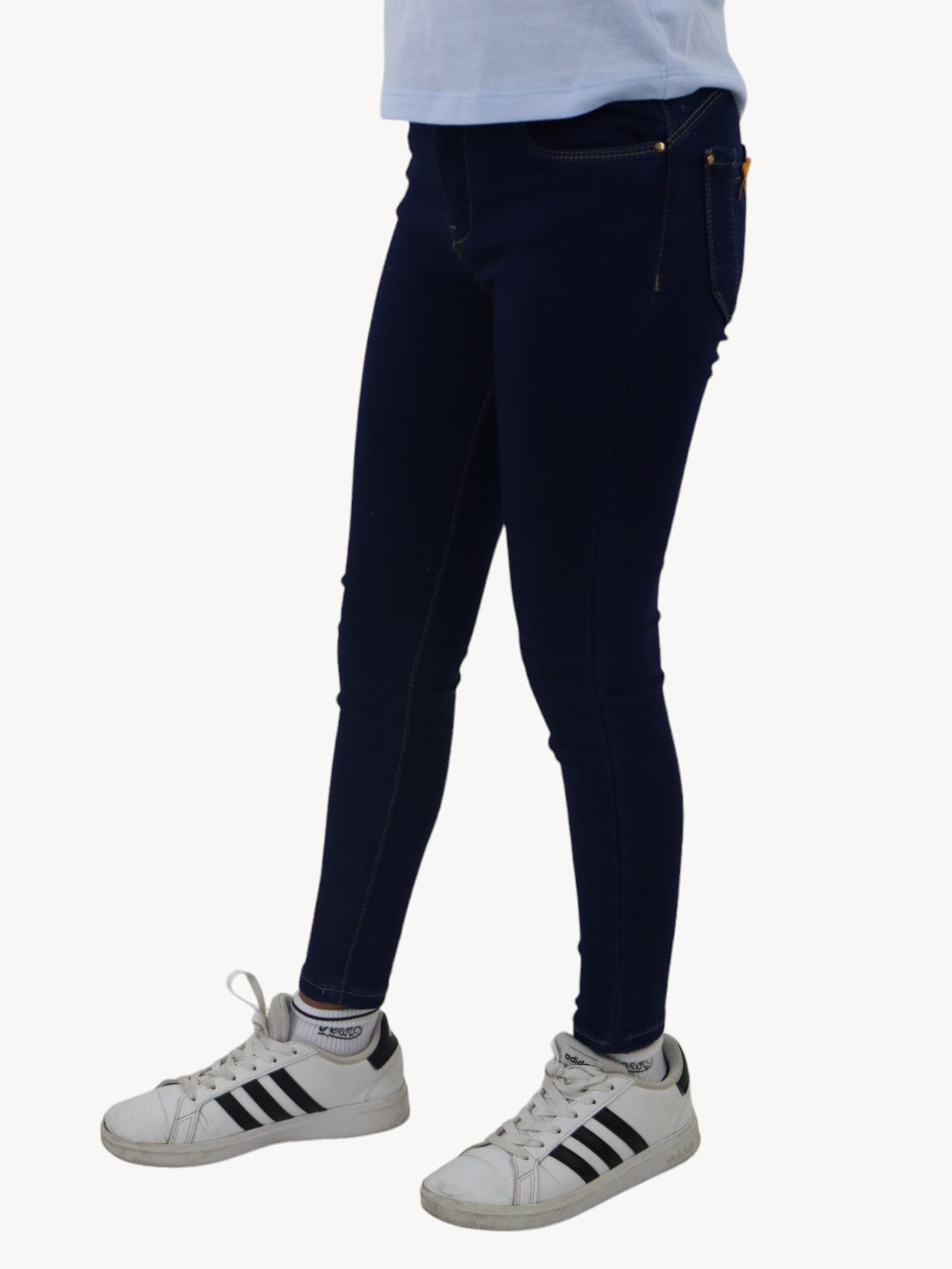 Jeans skinny de color azul oscuro