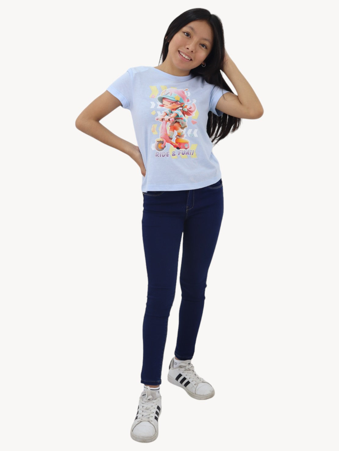 Jeans skinny de color azul oscuro