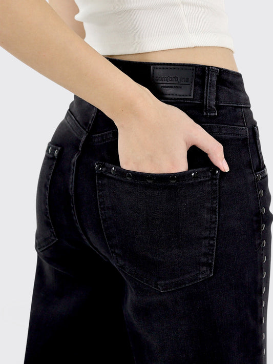 Jeans Wide-Tiro Alto