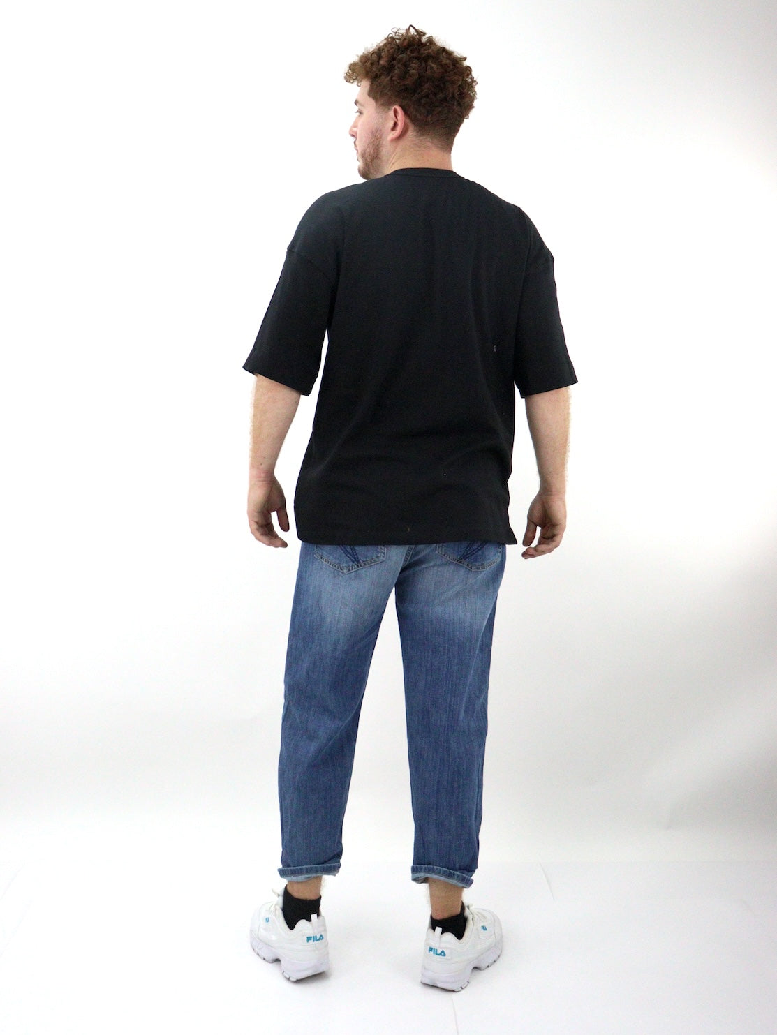 Jeans estilo loose azul medio