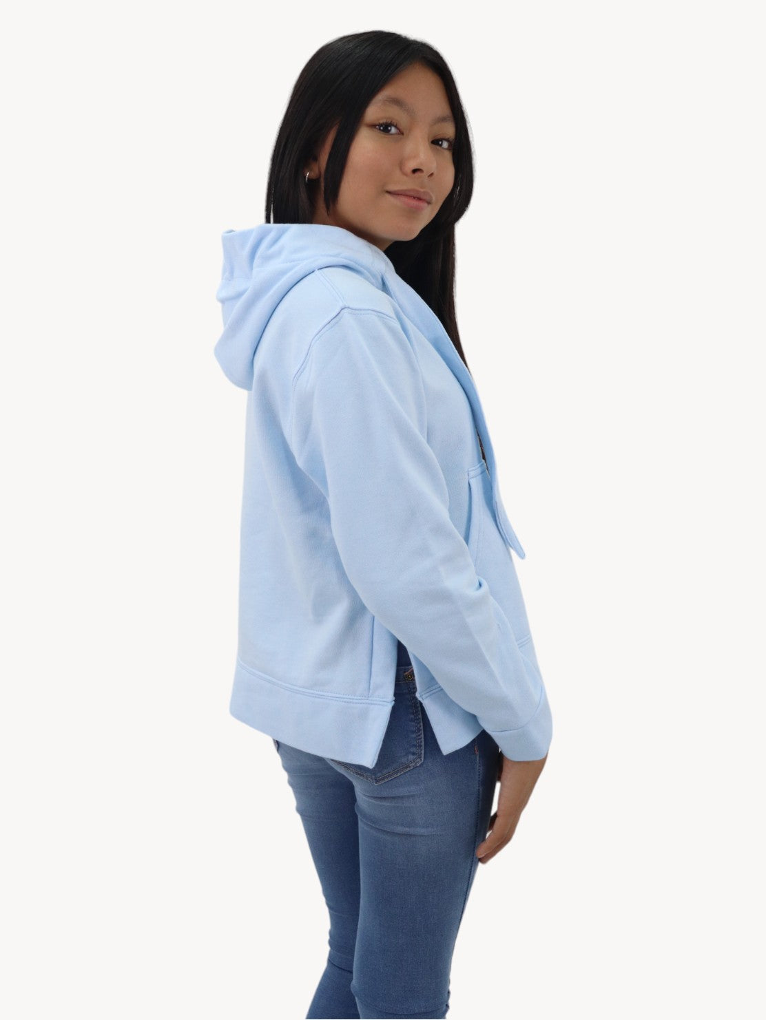 Sudadera con capucha azul