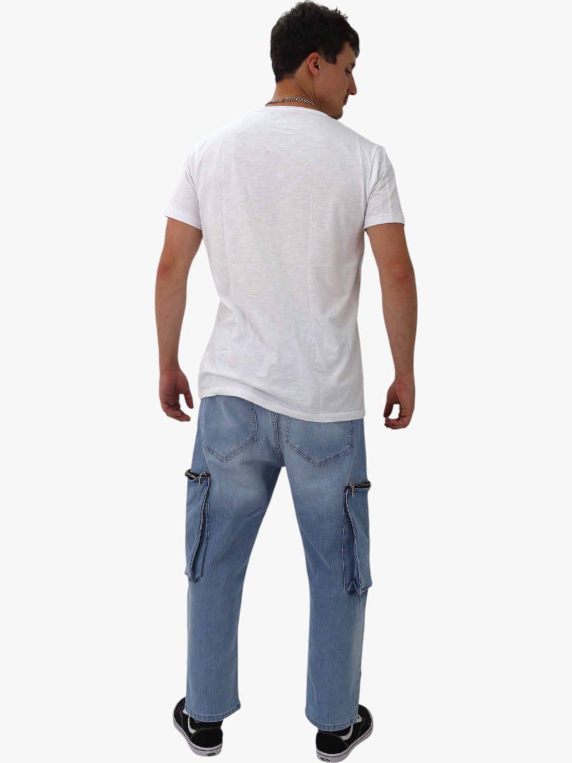 Baggy cargo azul claro