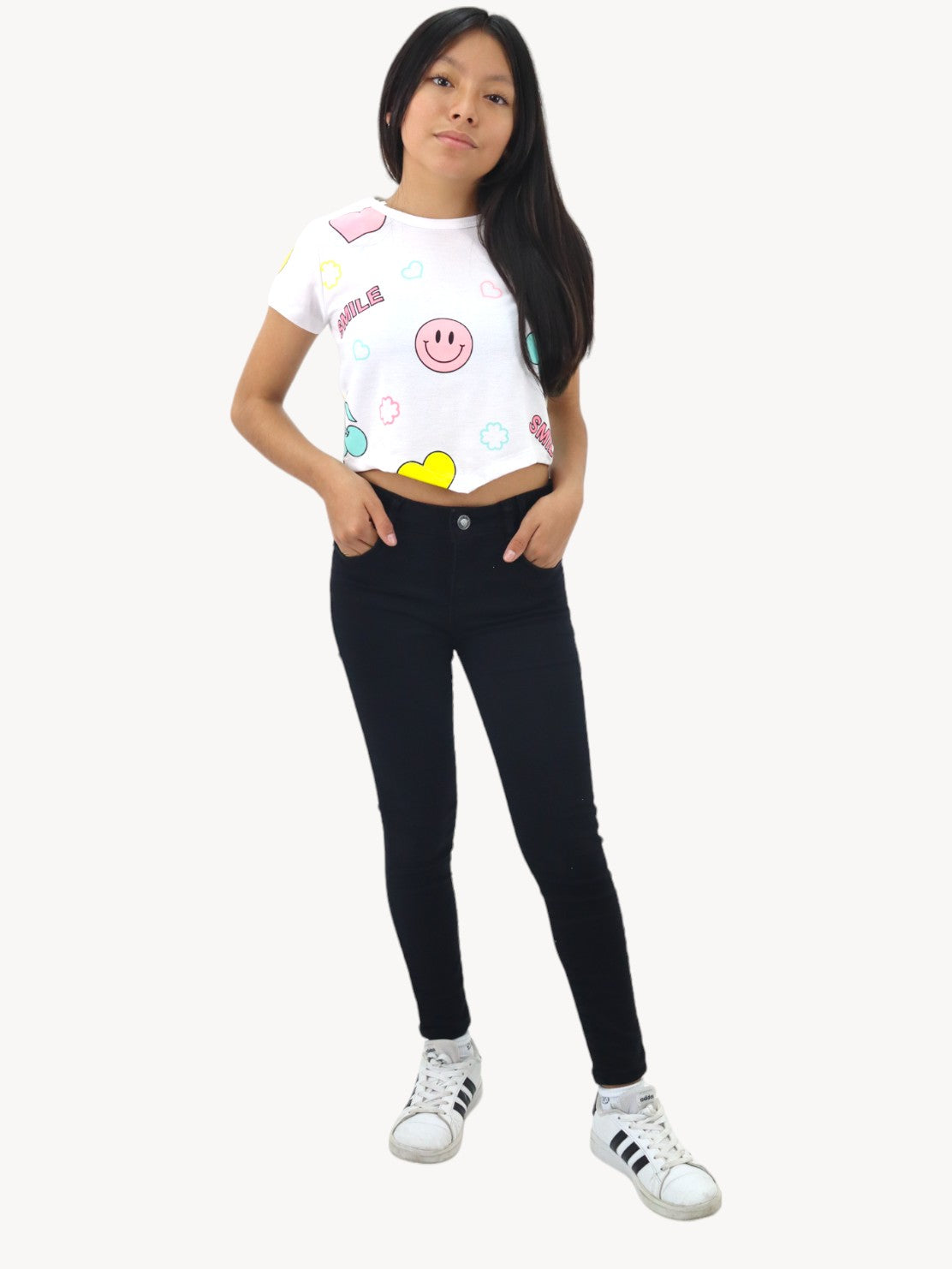 Jeans skinny de color negro