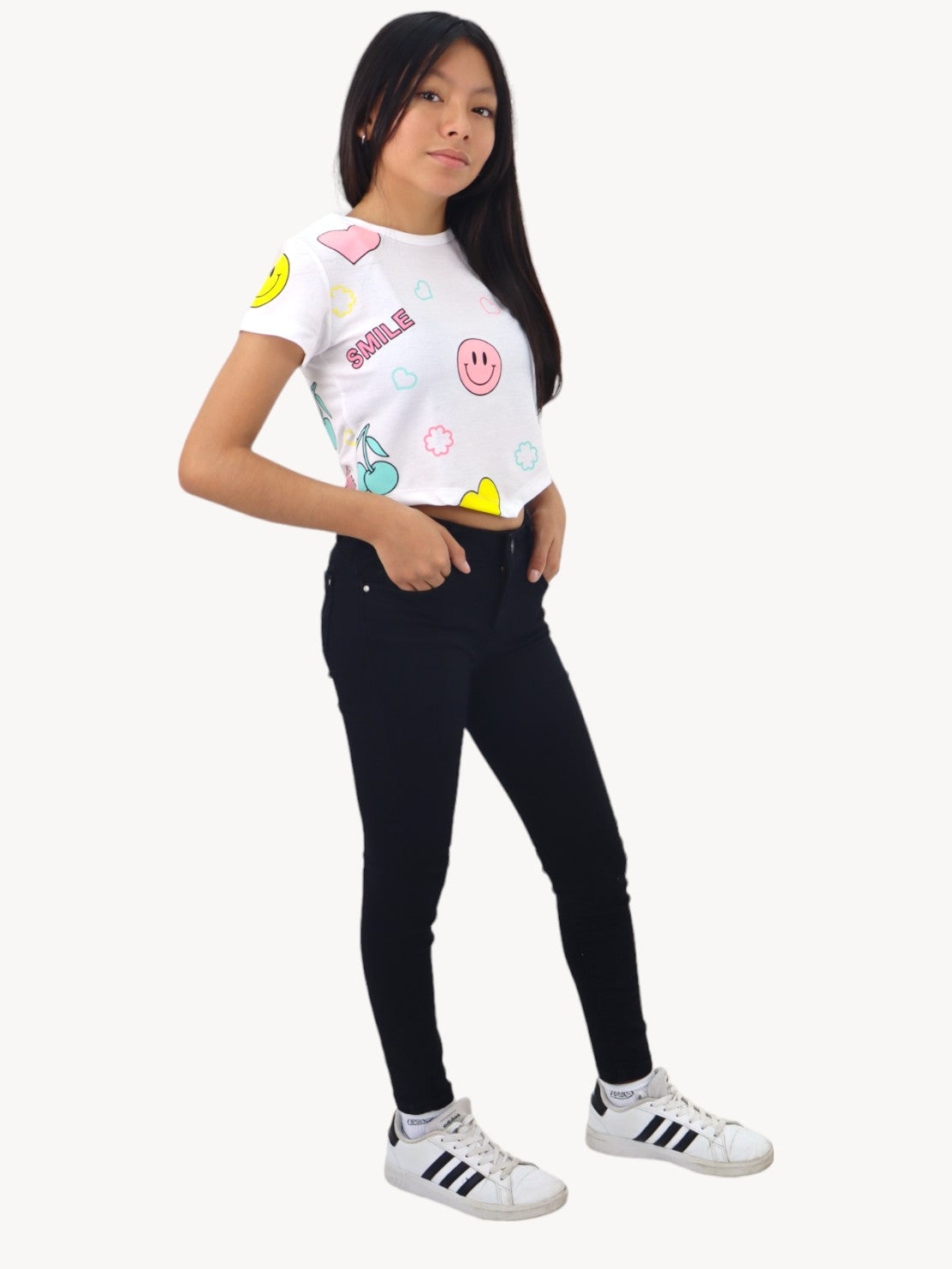 Jeans skinny de color negro