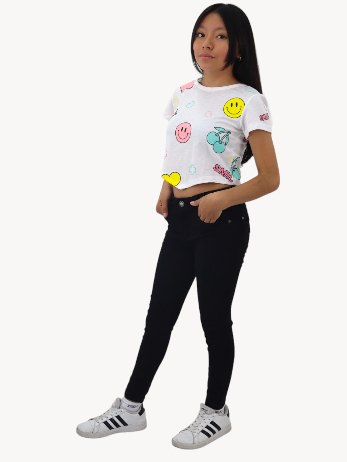 Jeans skinny de color negro