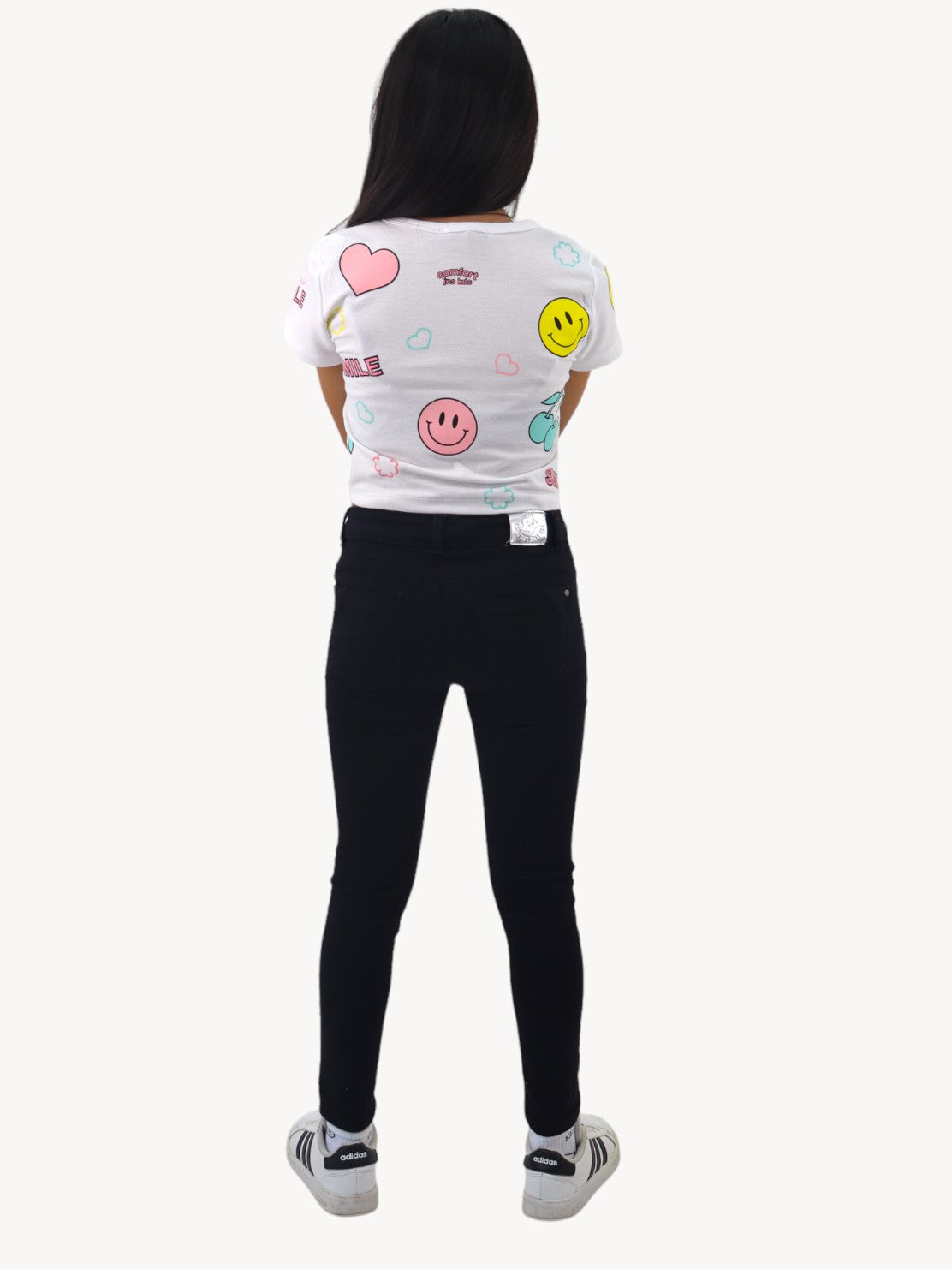 Jeans skinny de color negro