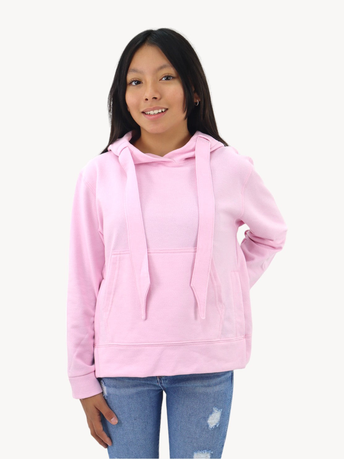 Sudadera con capucha rosa