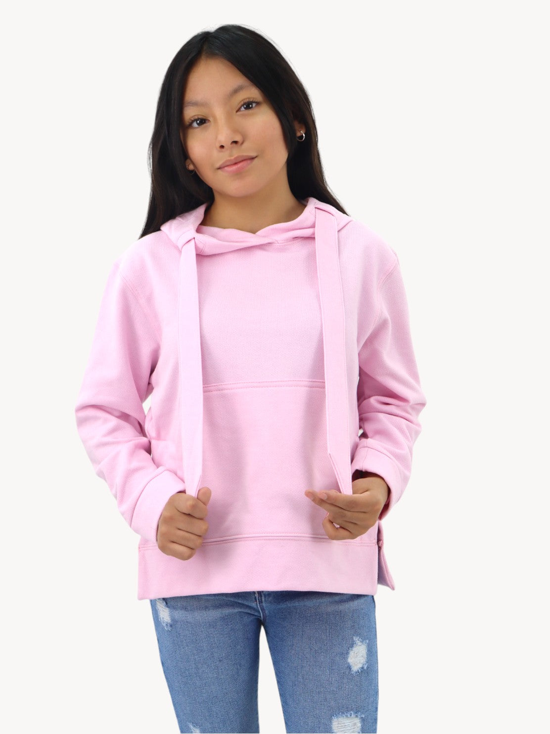 Sudadera con capucha rosa