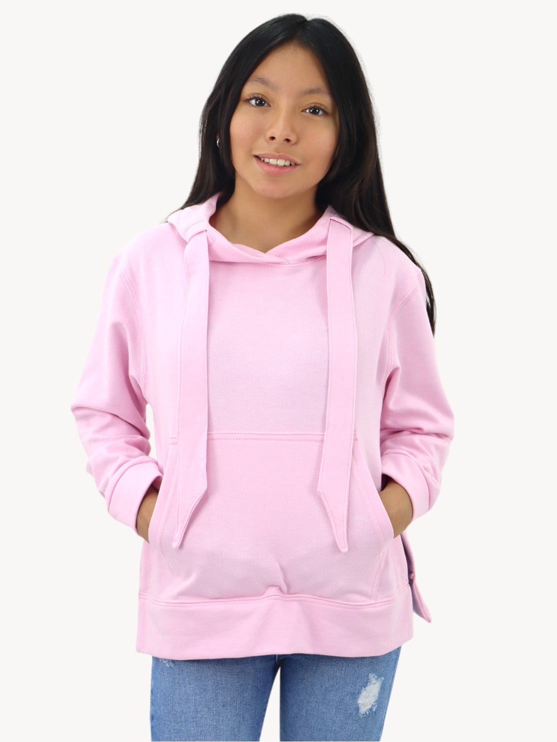 Sudadera con capucha rosa