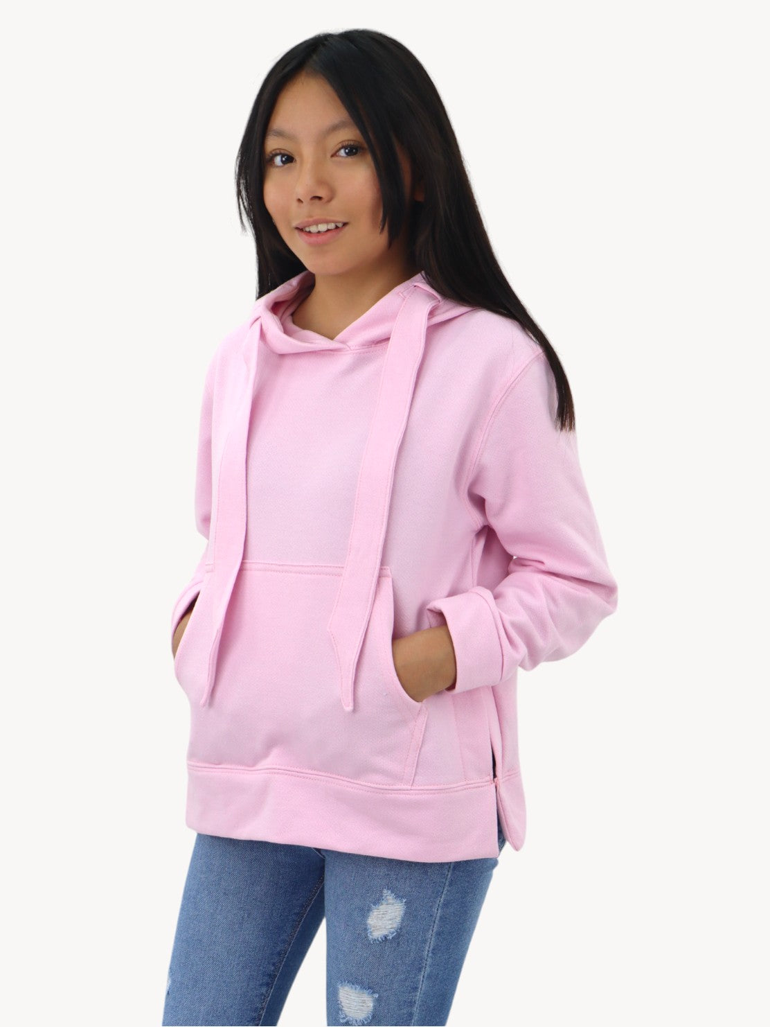 Sudadera con capucha rosa