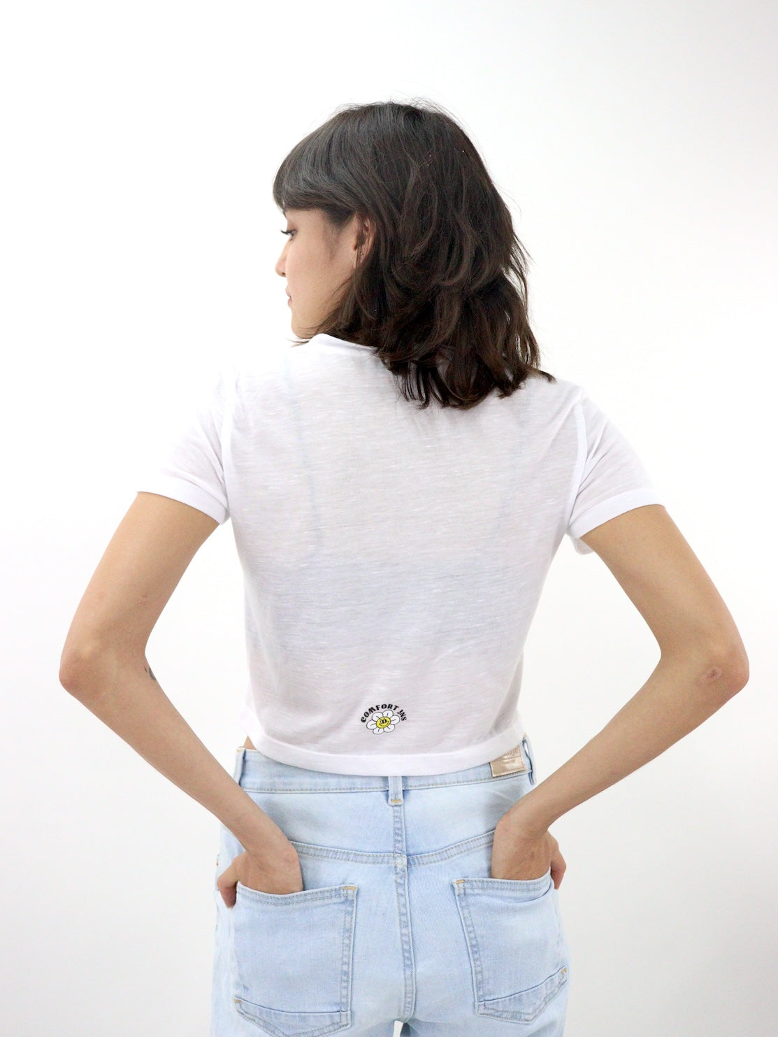Playera slim size con estampado floral