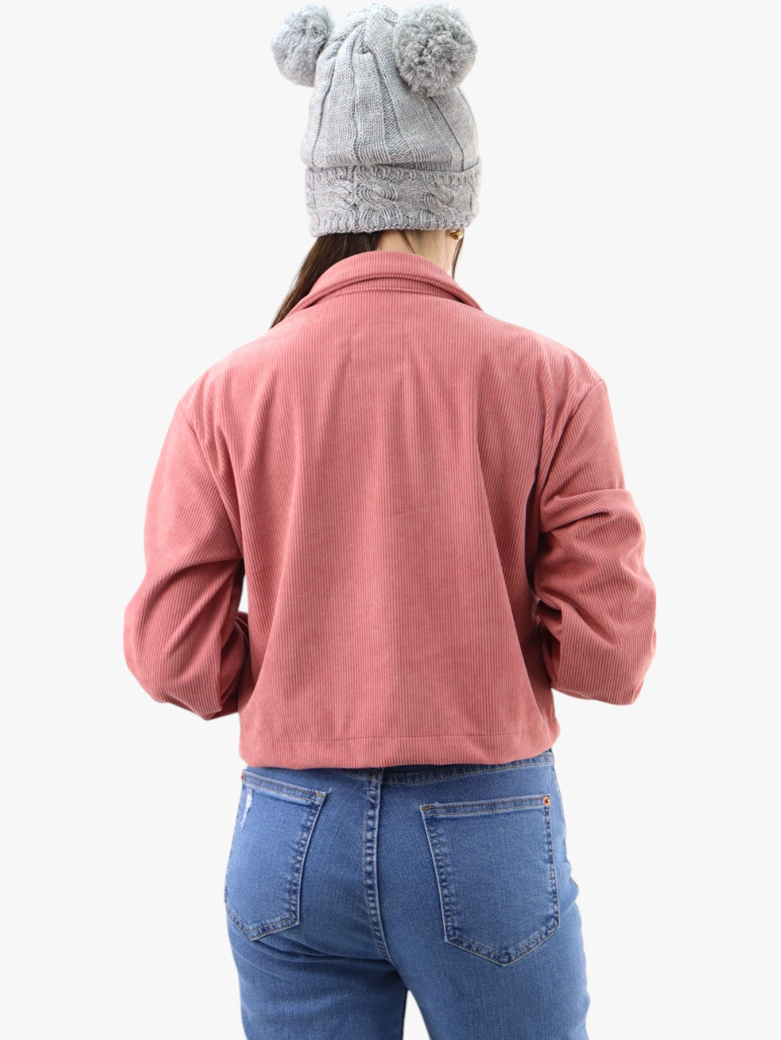 Sobrecamisa de pana rosa palo