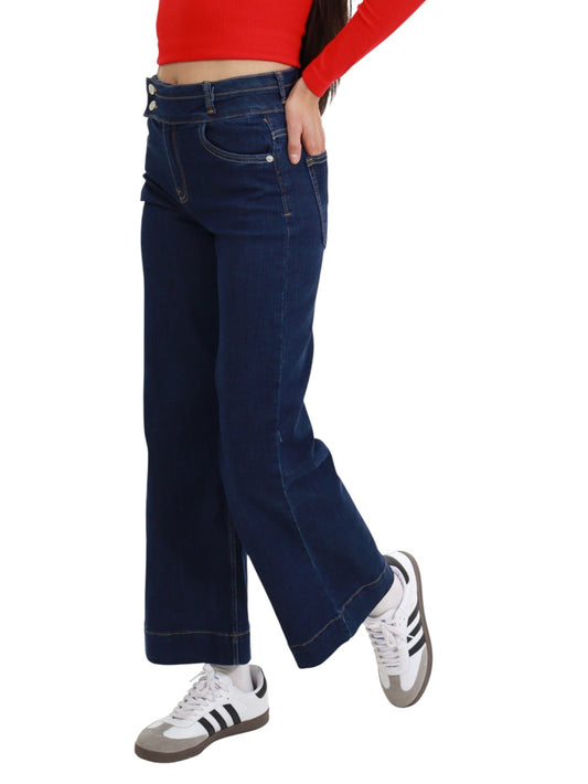 Jeans Wide-Tiro Alto