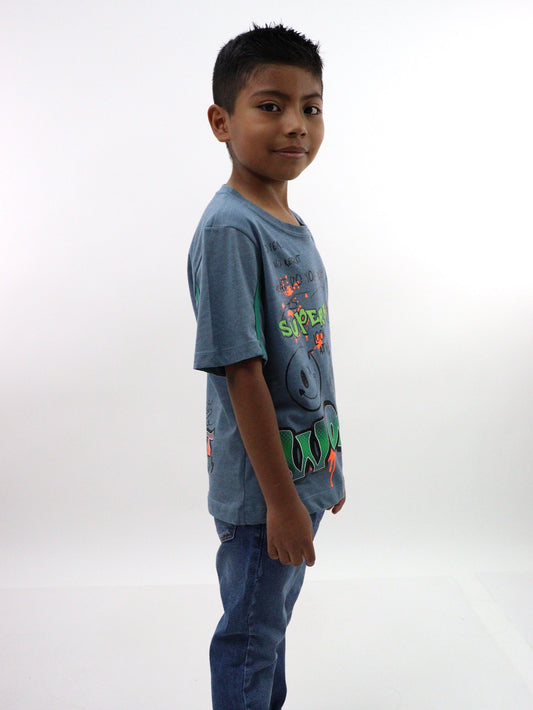 Playera manga corta con estampado