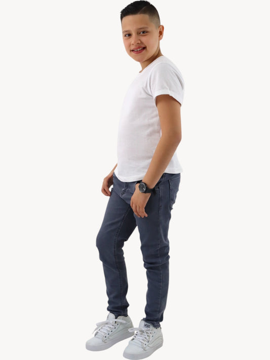 Jeans skinny gris oscuro