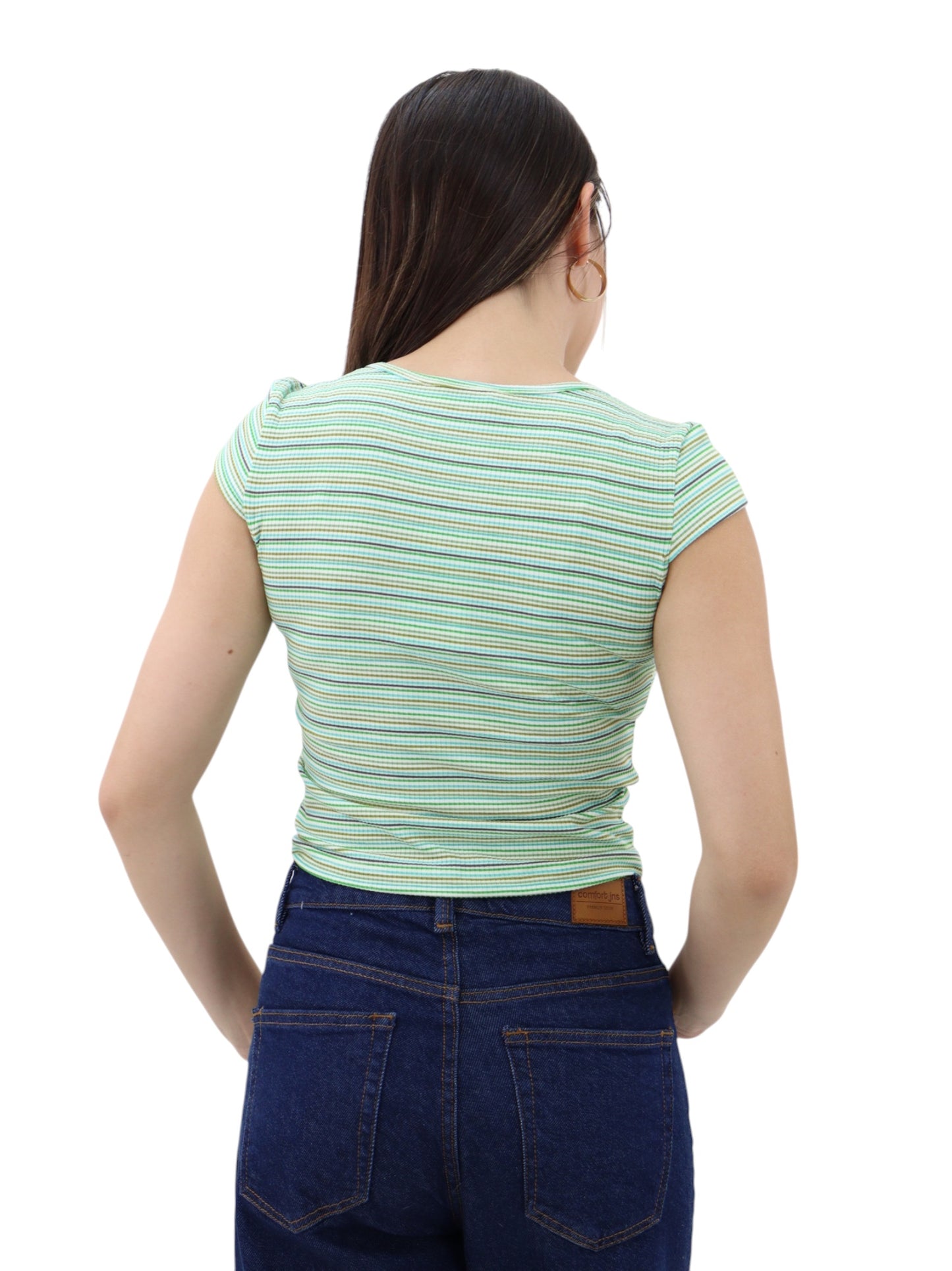 Playera crop a rayas