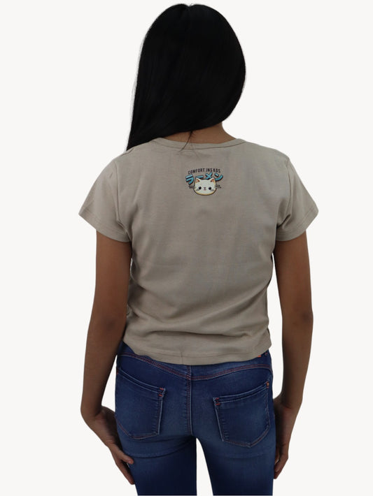 Playera manga corta con estampado