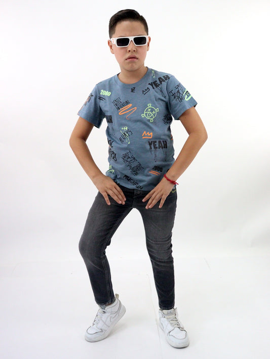 Jeans skinny de color gris oscuro