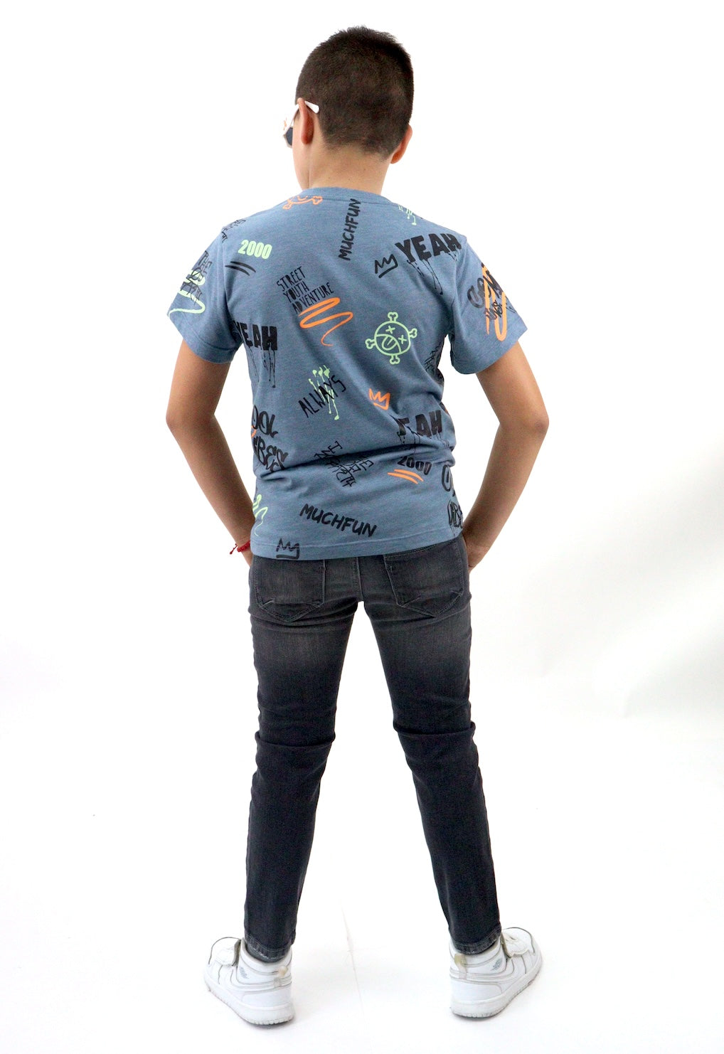 Jeans skinny de color gris oscuro