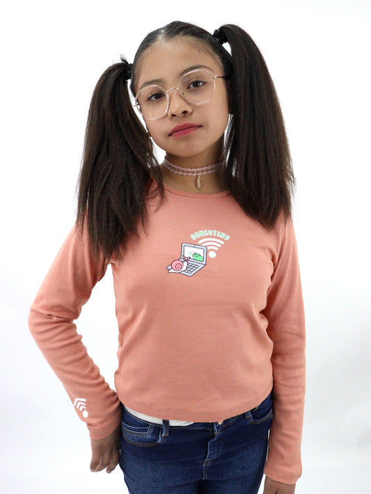 Playera manga larga con estampado