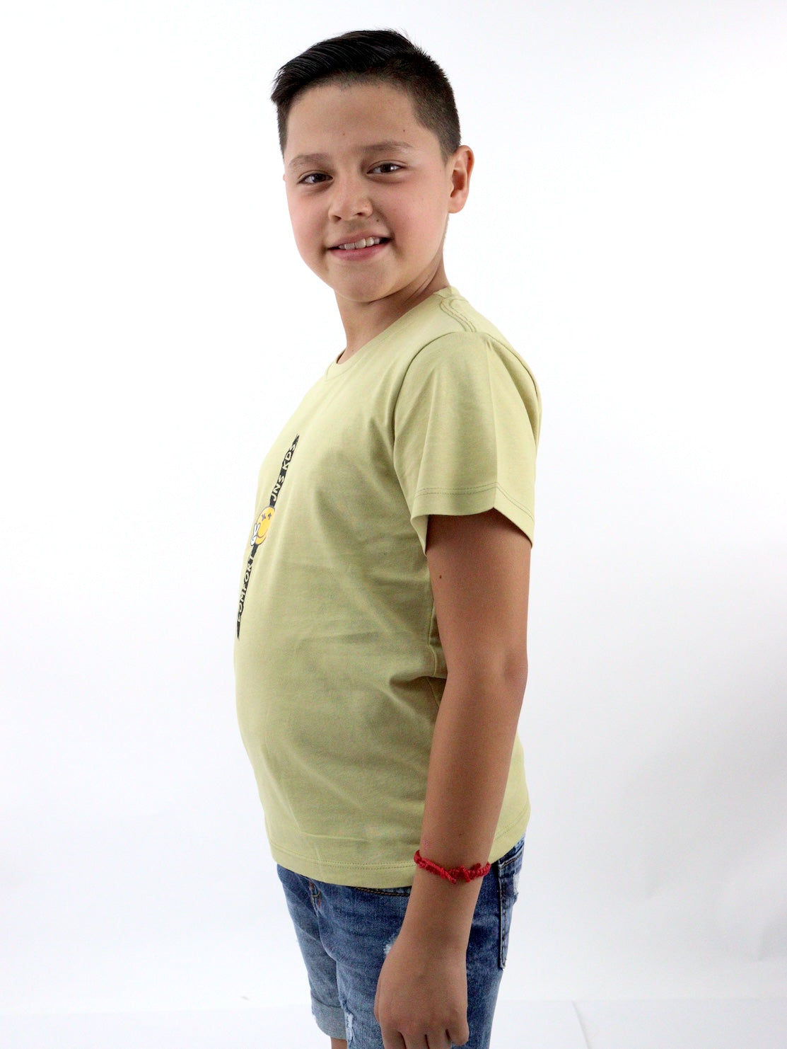 Playera smiley manga corta