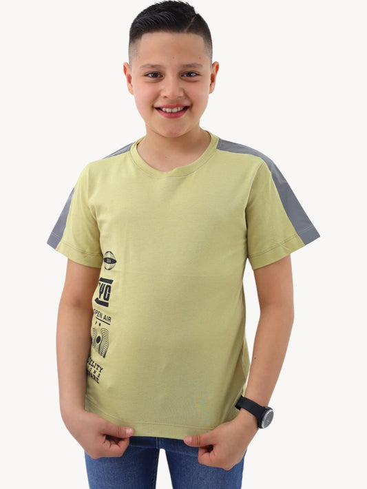 Playera manga corta con estampado