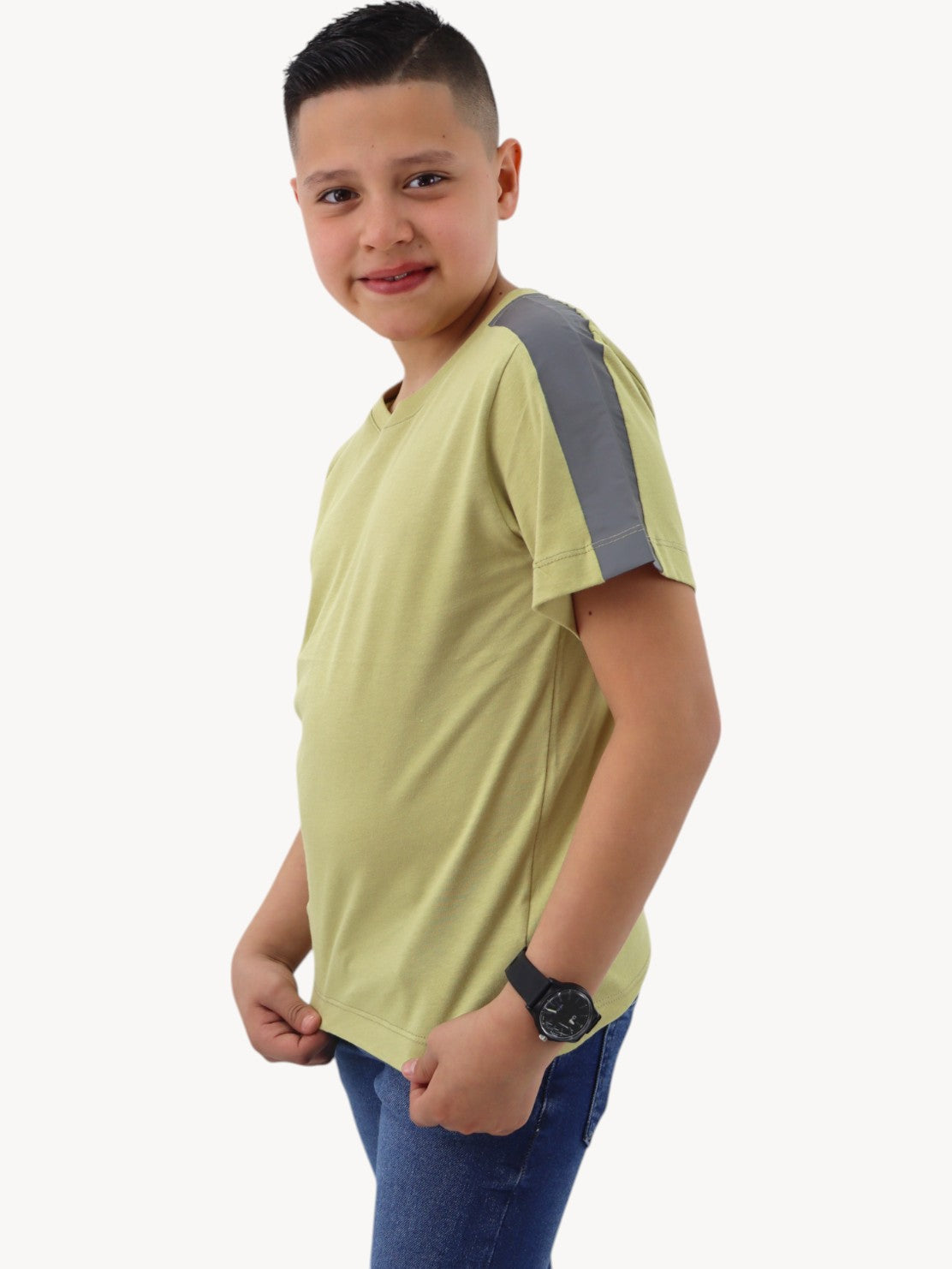 Playera manga corta con estampado