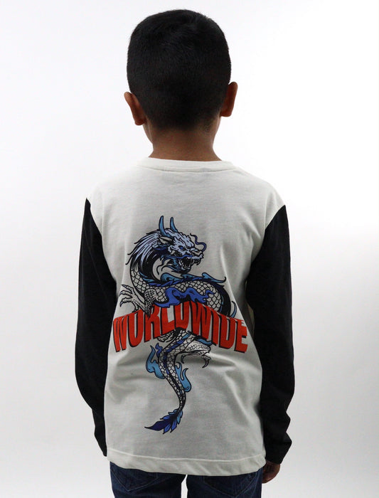 Playera manga larga con estampado de dragón