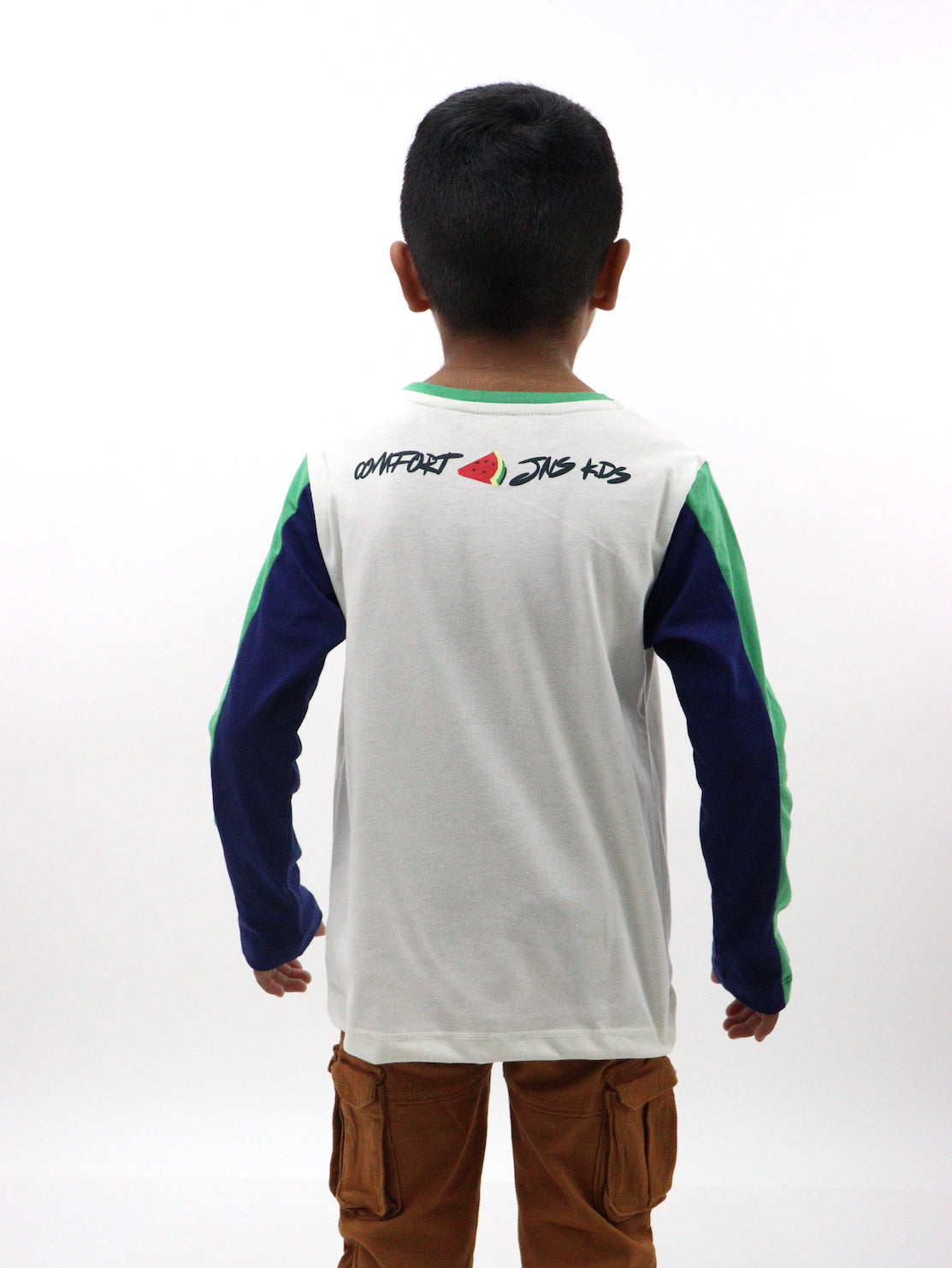 Playera manga larga con estampado de dinosaurio